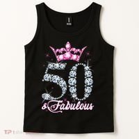 50 and Fabulous 50th Birthday Shirt For Wo Tank Top thumb 2