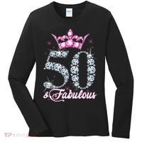 50 and Fabulous 50th Birthday Shirt For Wo Women's Long Sleeve Shirt thumb 0