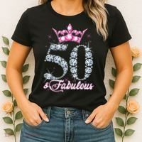 50 and Fabulous 50th Birthday Shirt For Wo Women's T-Shirt thumb 2
