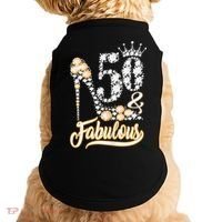 50 And Fabulous 50th Birthday Diamond Gift For Women Doggie Tank thumb 0