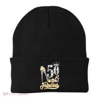 50 And Fabulous 50th Birthday Diamond Gift For Women Beanie thumb 0