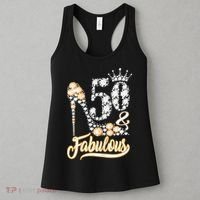 50 And Fabulous 50th Birthday Diamond Gift For Women Women's Tank Top thumb 3