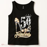 50 And Fabulous 50th Birthday Diamond Gift For Women Tank Top thumb 2