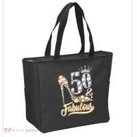 50 And Fabulous 50th Birthday Diamond Gift For Women Tote Bag thumb 2