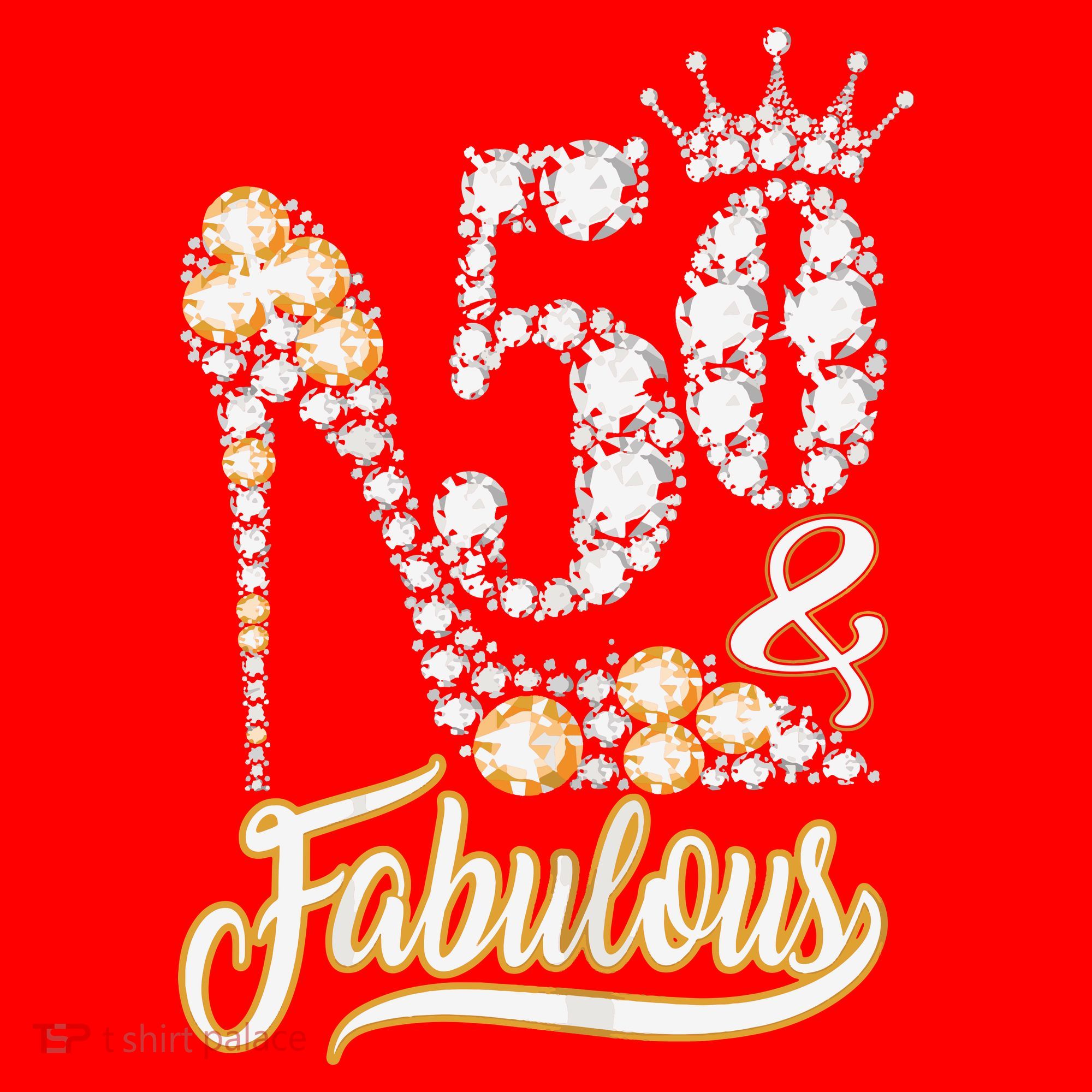 50 And Fabulous 50th Birthday Diamond Gift For Women Santa Hat