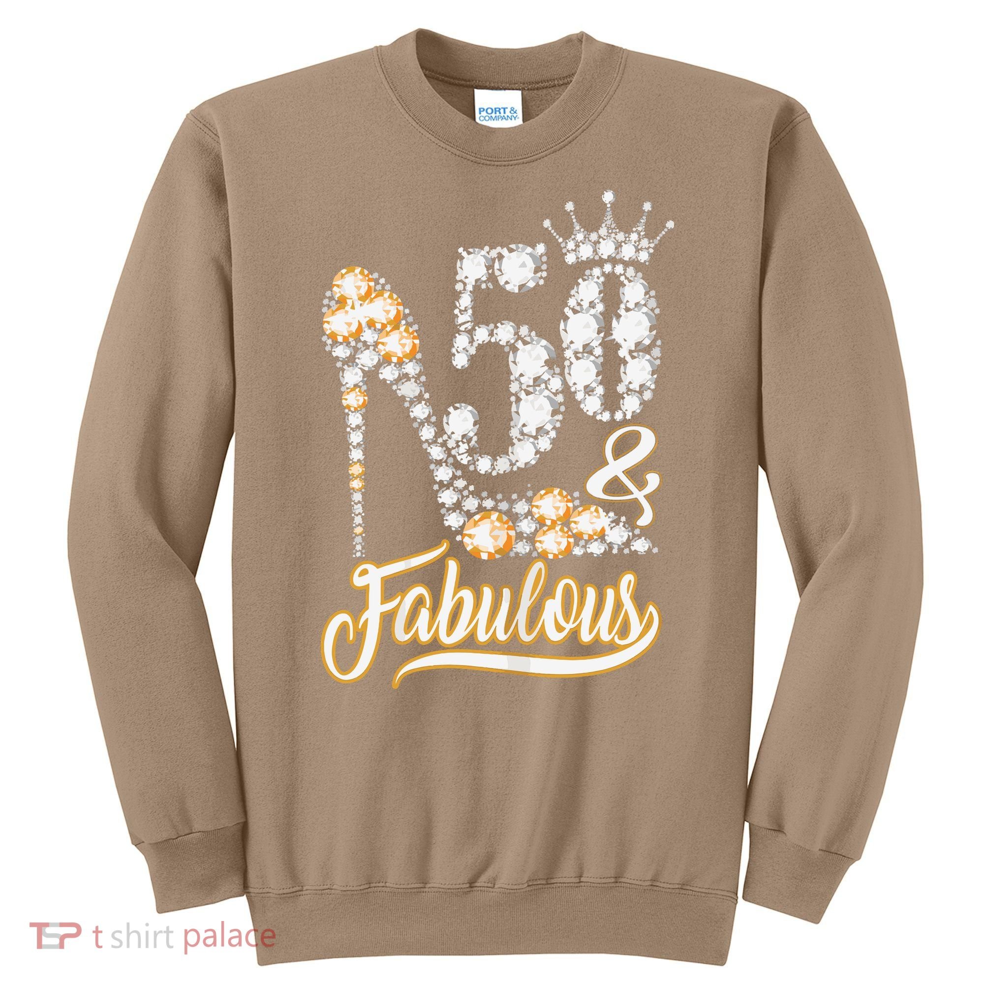 50 And Fabulous 50th Birthday Diamond Gift For Women Sweatshirt