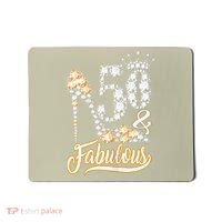 50 And Fabulous 50th Birthday Diamond Gift For Women Mousepad thumb 0