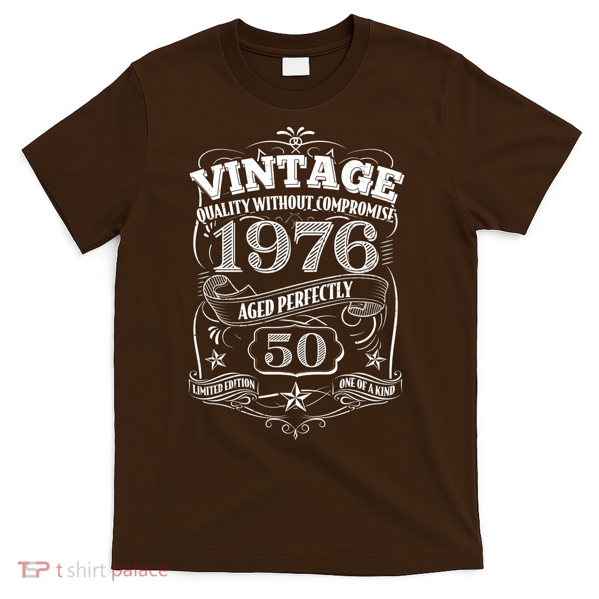 50th Birthday 1976 Vintage Quality Without Compromise  T-Shirt