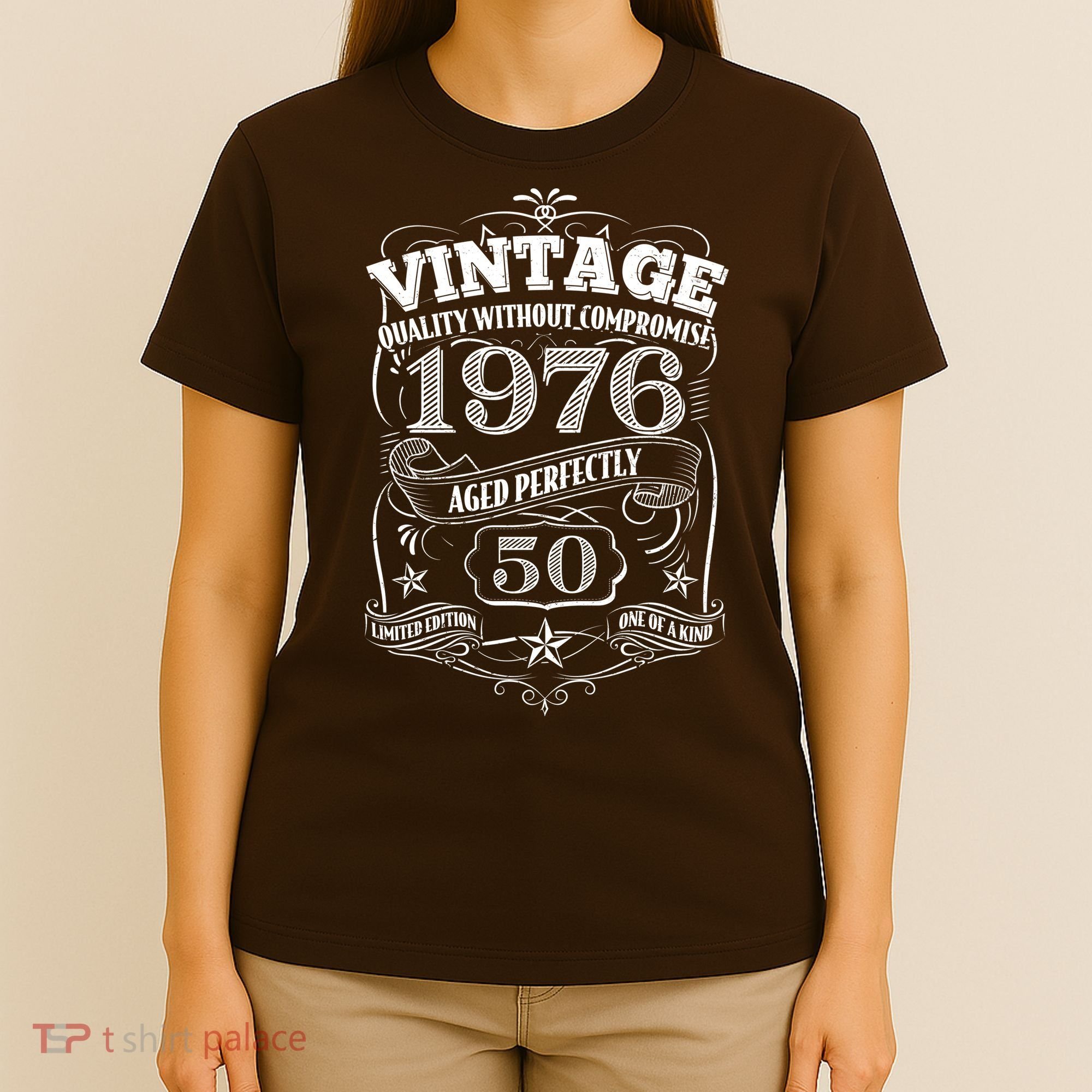 50th Birthday 1976 Vintage Quality Without Compromise  T-Shirt