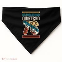 50th Birthday 1976 Established Nineteen 76 USA-Made Doggie Bandana thumb 0
