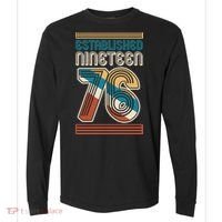 50th Birthday 1976 Established Nineteen 76 Comfort Colors Heavyweight Long Sleeve T-Shirt thumb 0