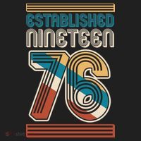 50th Birthday 1976 Established Nineteen 76 Comfort Colors Heavyweight Long Sleeve T-Shirt thumb 2