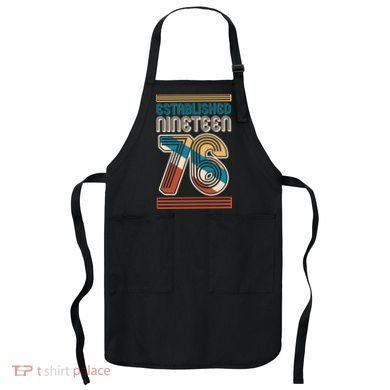 50th Birthday 1976 Established Nineteen 76 Apron
