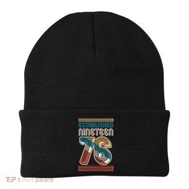 50th Birthday 1976 Established Nineteen 76 Beanie