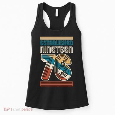50th Birthday 1976 Established Nineteen 76 Women's Tank Top