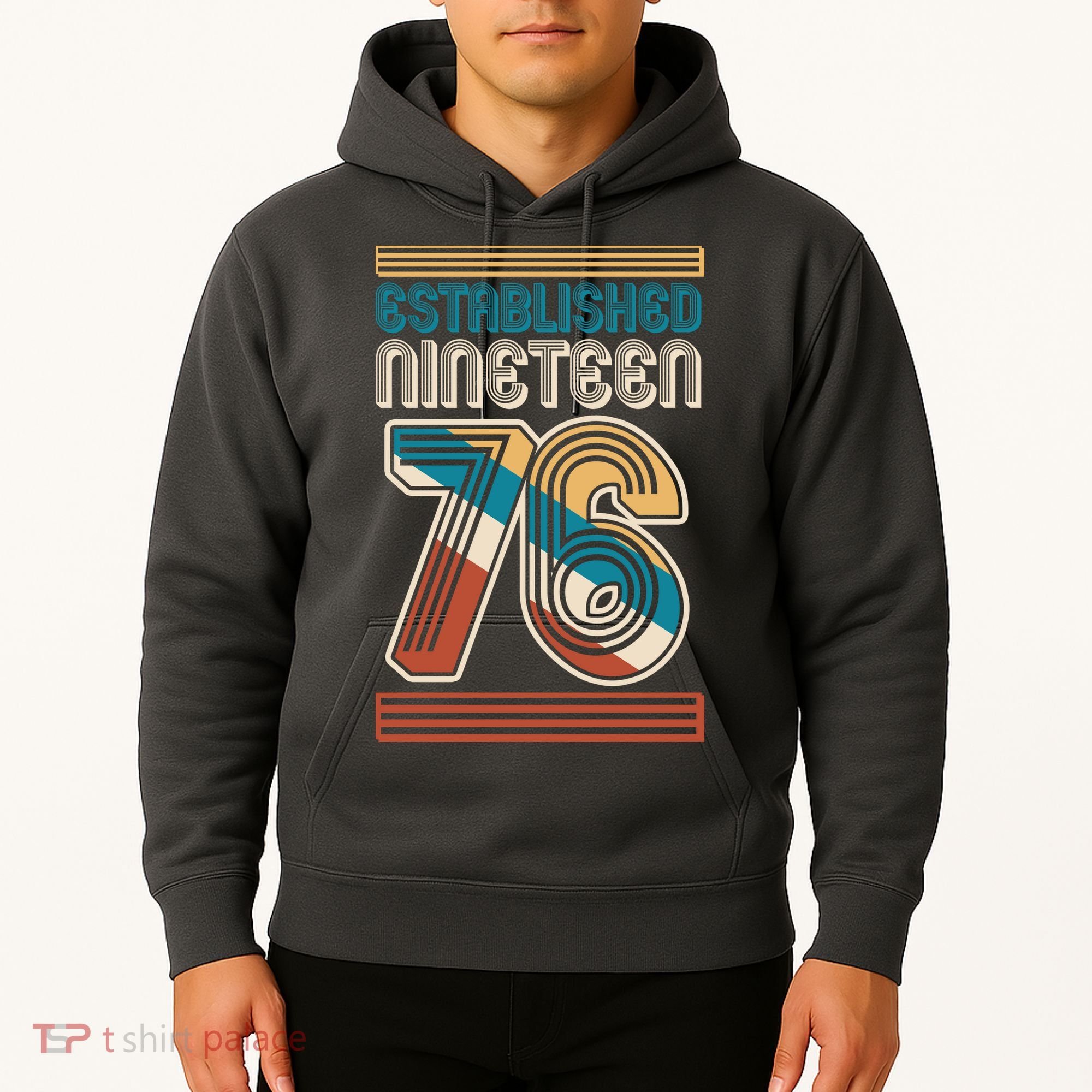 50th Birthday 1976 Established Nineteen 76 Hoodie