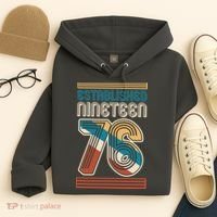 50th Birthday 1976 Established Nineteen 76 Hoodie thumb 4