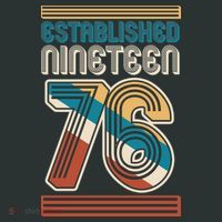 50th Birthday 1976 Established Nineteen 76 Long Sleeve Shirt thumb 2