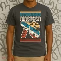 50th Birthday 1976 Established Nineteen 76 T-Shirt thumb 3
