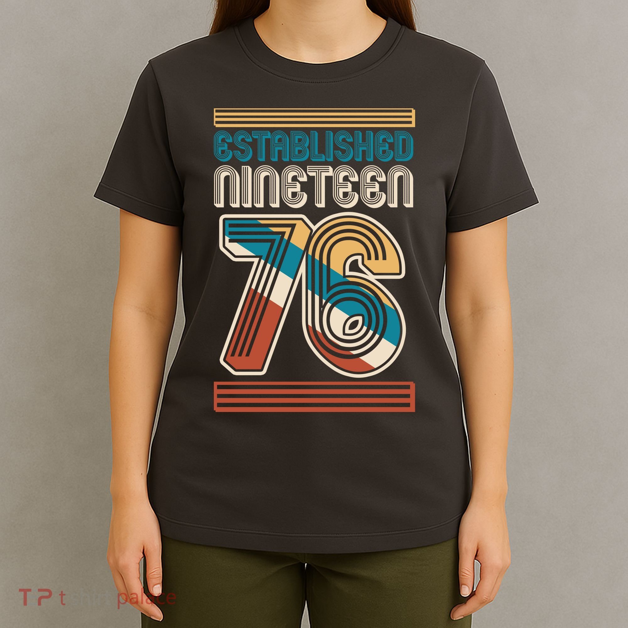 50th Birthday 1976 Established Nineteen 76 T-Shirt