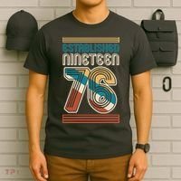 50th Birthday 1976 Established Nineteen 76 T-Shirt thumb 6