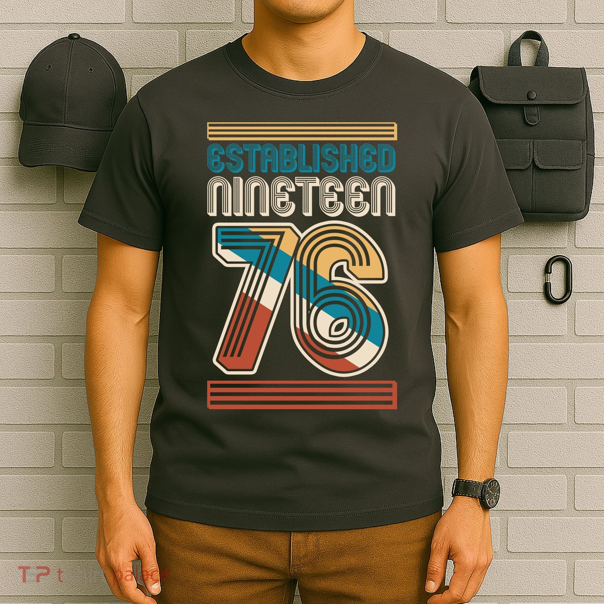 50th Birthday 1976 Established Nineteen 76 T-Shirt