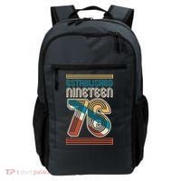 50th Birthday 1976 Established Nineteen 76 Backpack thumb 0