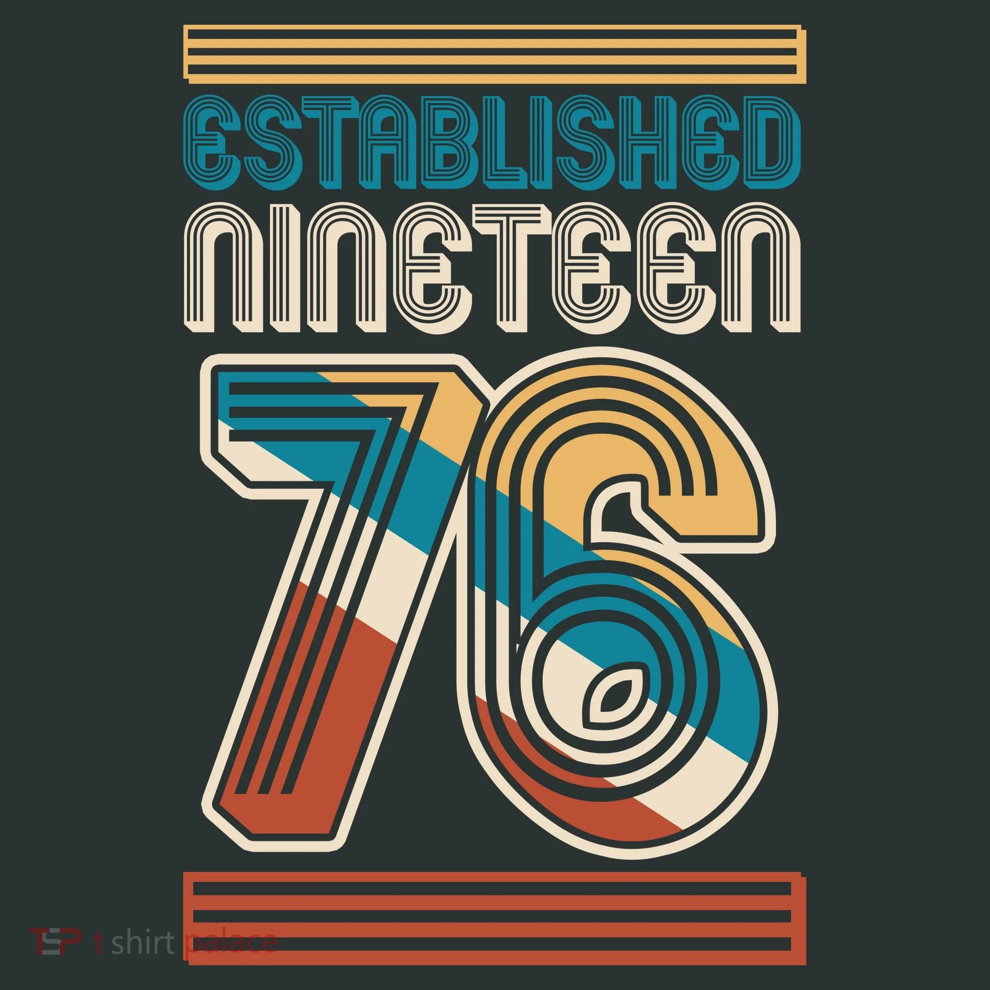 50th Birthday 1976 Established Nineteen 76 Button