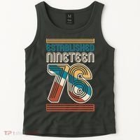 50th Birthday 1976 Established Nineteen 76 Tank Top thumb 2