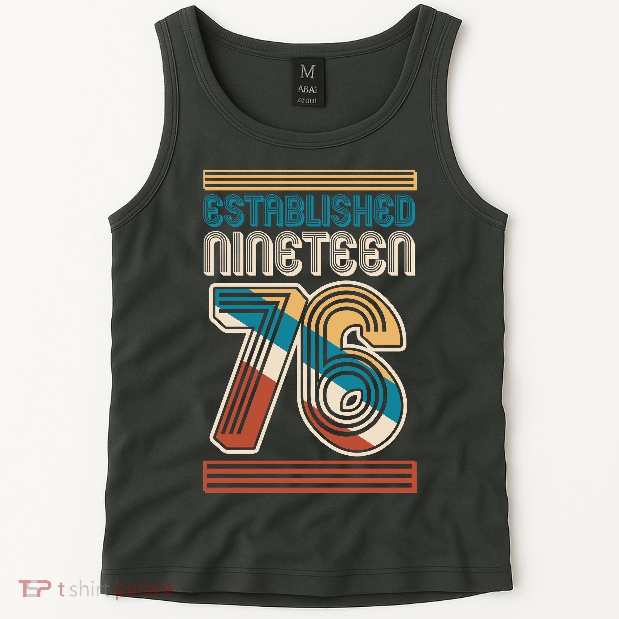 50th Birthday 1976 Established Nineteen 76 Tank Top