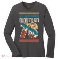 50th Birthday 1976 Established Nineteen 76 Women's Long Sleeve Shirt thumb 0