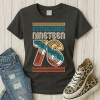 50th Birthday 1976 Established Nineteen 76 Women's T-Shirt thumb 3