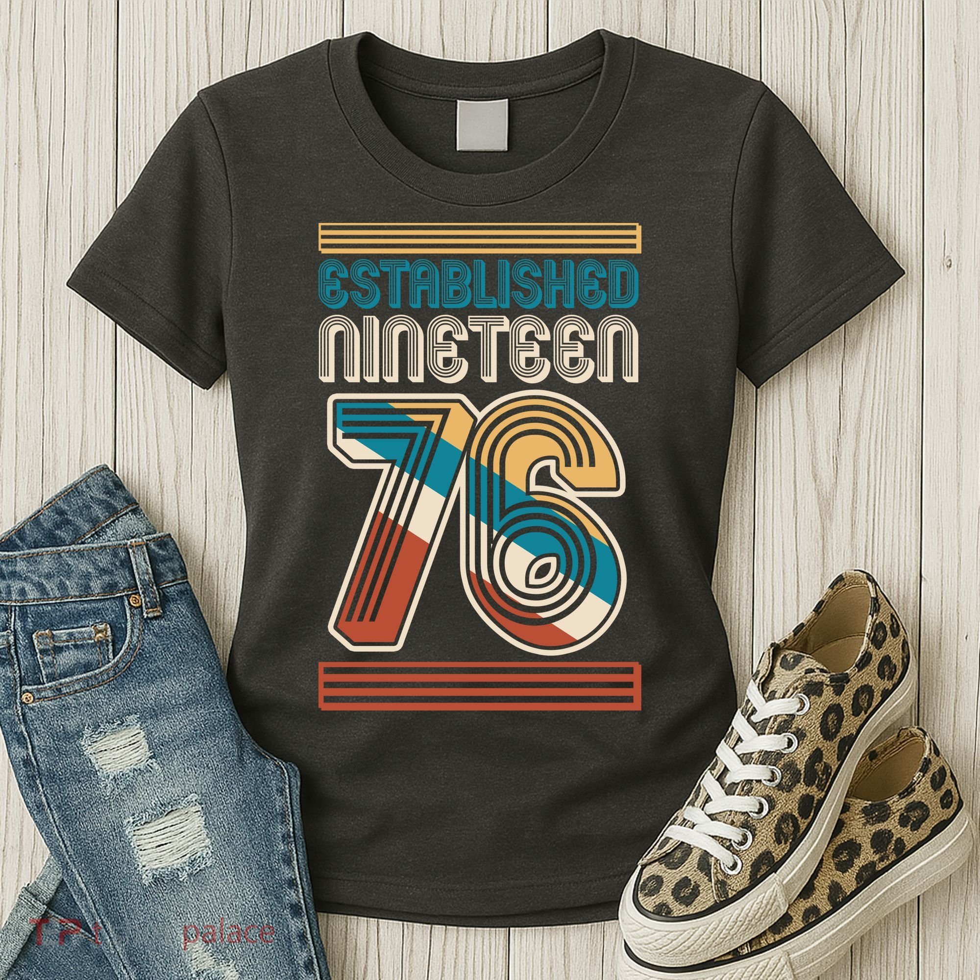 50th Birthday 1976 Established Nineteen 76 Women's T-Shirt