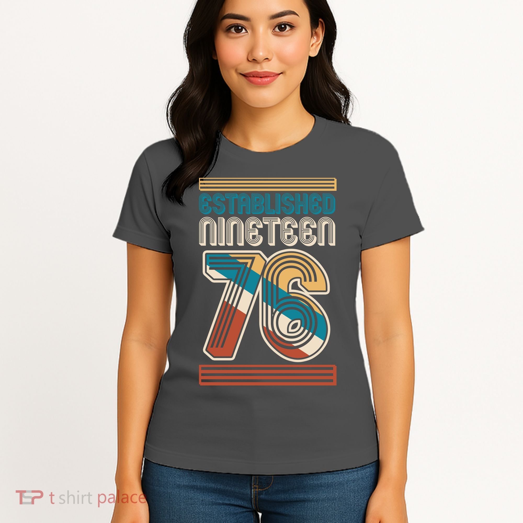 50th Birthday 1976 Established Nineteen 76 Women's T-Shirt