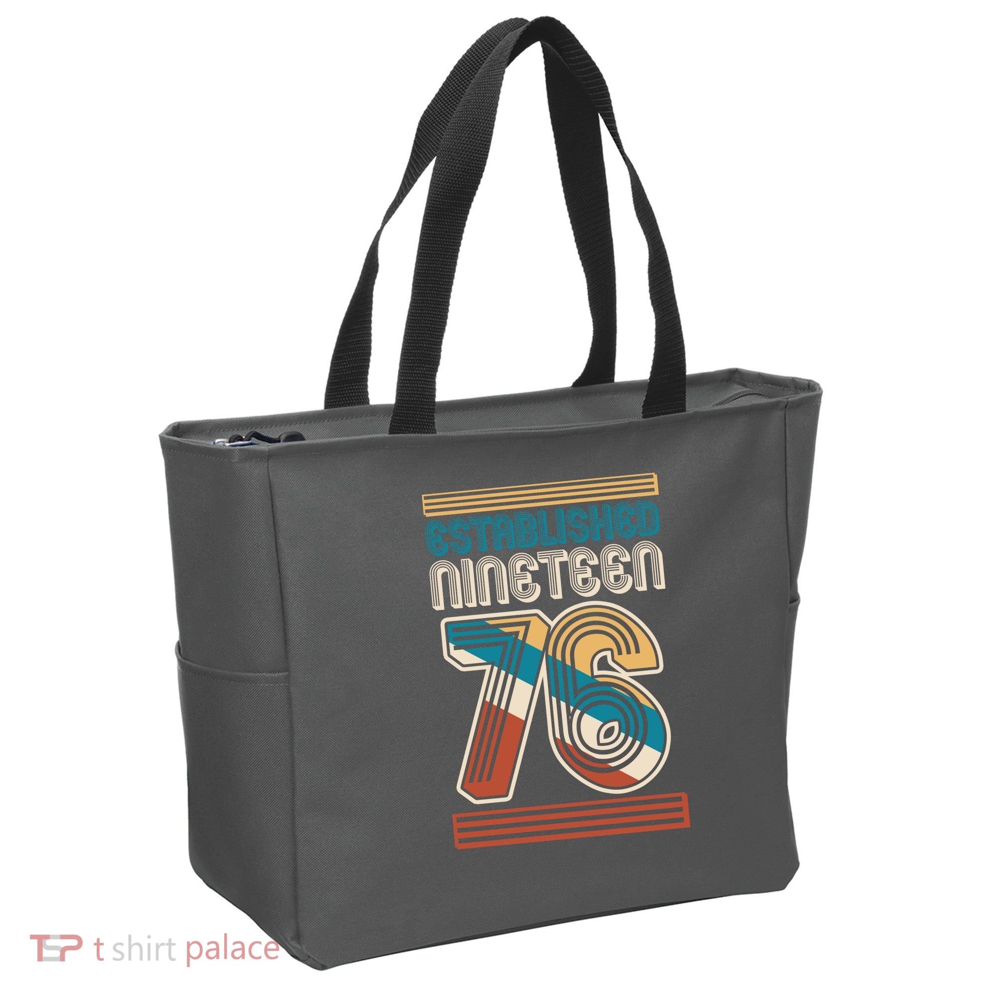 50th Birthday 1976 Established Nineteen 76 Tote Bag