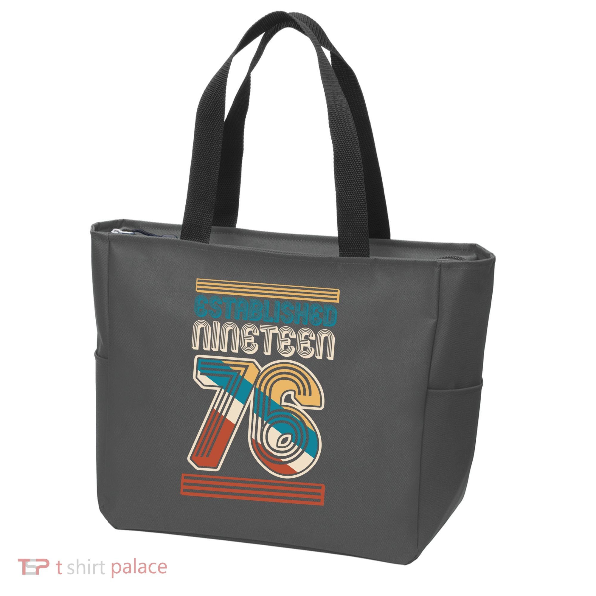 50th Birthday 1976 Established Nineteen 76 Tote Bag