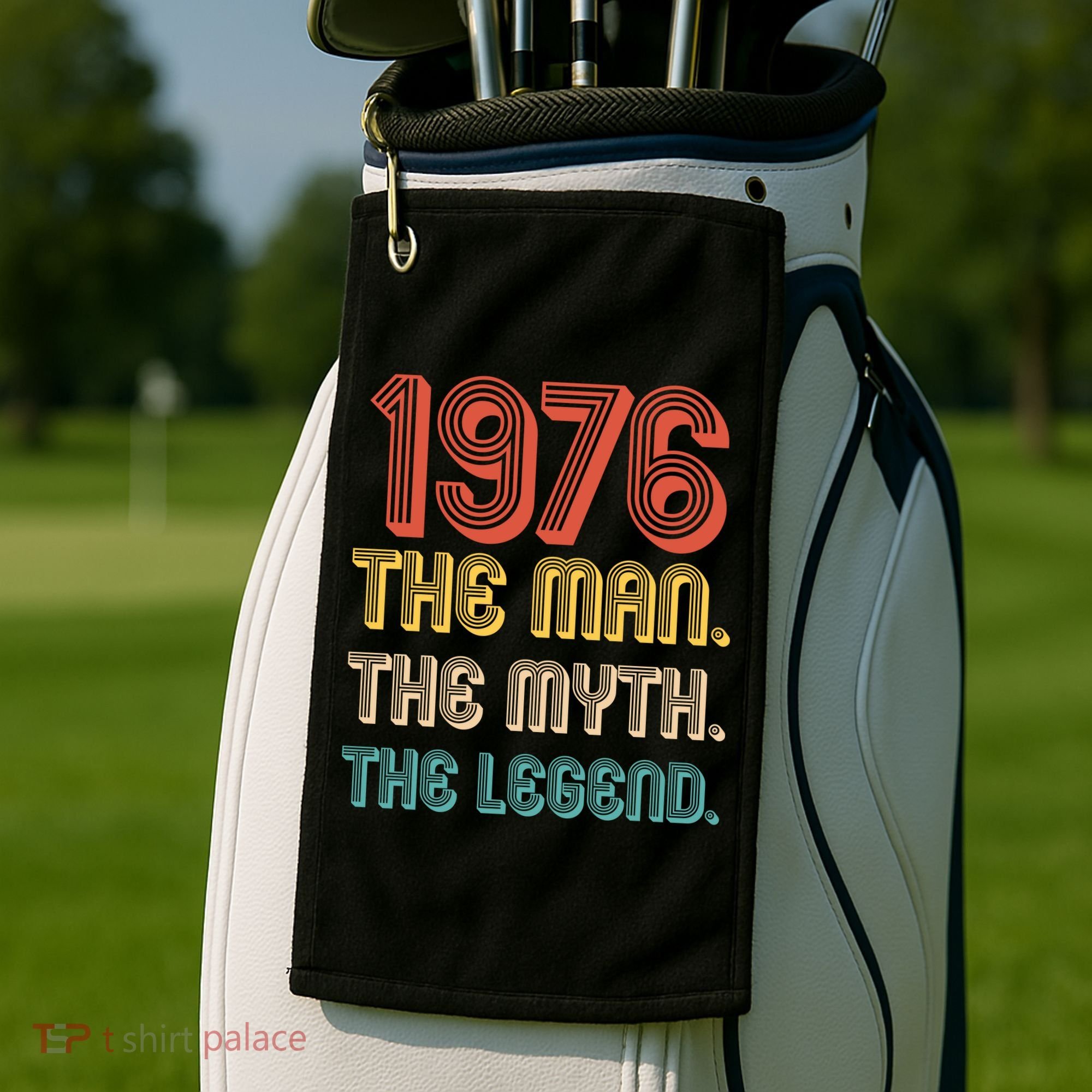 50th Birthday 1976 The Man Myth The Legend Golf Towel