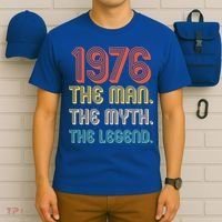 50th Birthday 1976 The Man Myth The Legend T-Shirt thumb 6