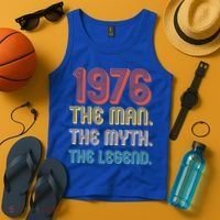50th Birthday 1976 The Man Myth The Legend Tank Top thumb 4