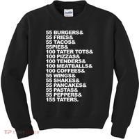 55 Burgers 55 Fries I Think You Should Leave Kids Sweatshirt thumb 0