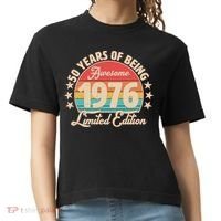 50th Birthday 50 Years Of Being Awesome 1976 Limited Edition Comfort Colors Boxy T-Shirt thumb 0