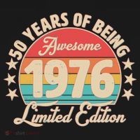 50th Birthday 50 Years Of Being Awesome 1976 Limited Edition V-Neck T-Shirt thumb 3