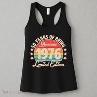 50th Birthday 50 Years Of Being Awesome 1976 Limited Edition Women's Tank Top thumb 3