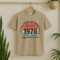 50th Birthday 50 Years Of Being Awesome 1976 Limited Edition T-Shirt thumb 2