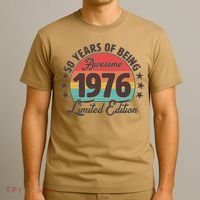 50th Birthday 50 Years Of Being Awesome 1976 Limited Edition T-Shirt thumb 3