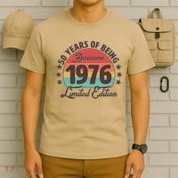 50th Birthday 50 Years Of Being Awesome 1976 Limited Edition T-Shirt thumb 6