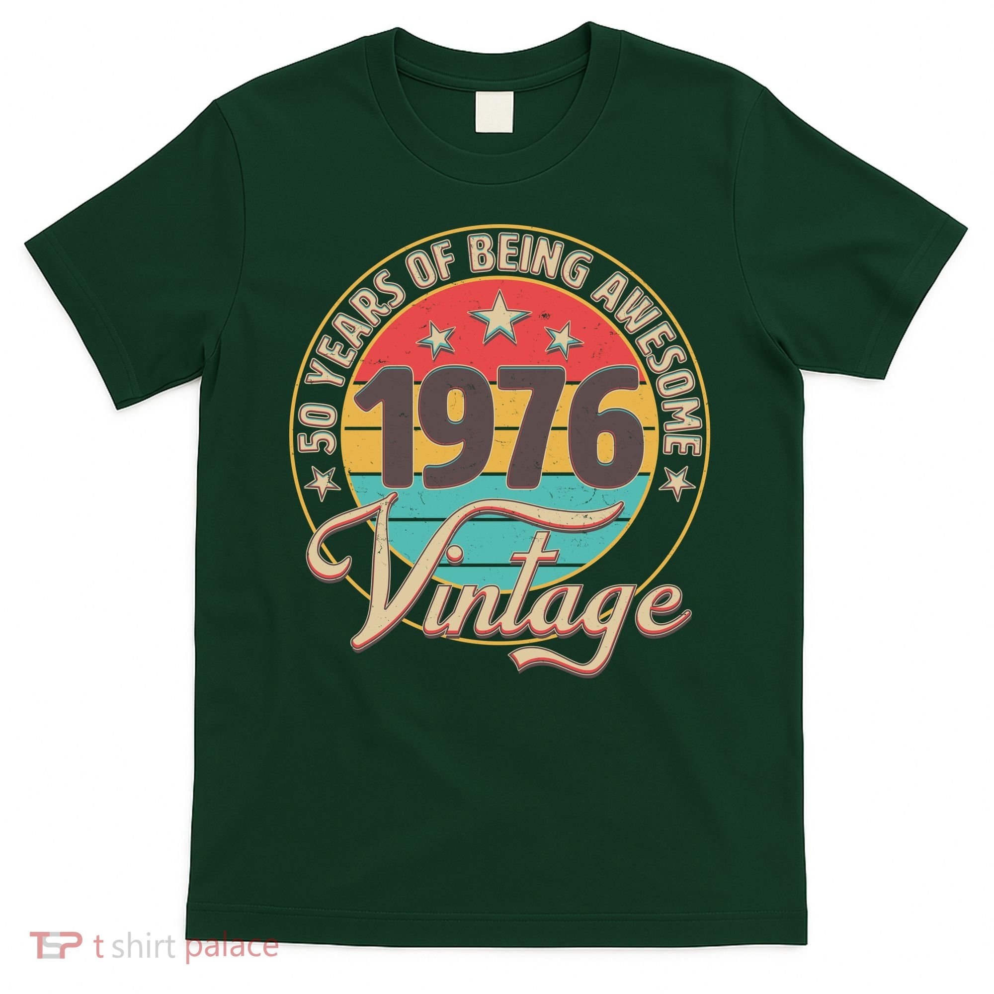 50th Birthday 50 Years Of Being Awesome 1976 Vintage  T-Shirt