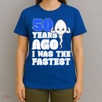 50th Birthday 50 Years Ago I Was The Fastest T-Shirt thumb 4