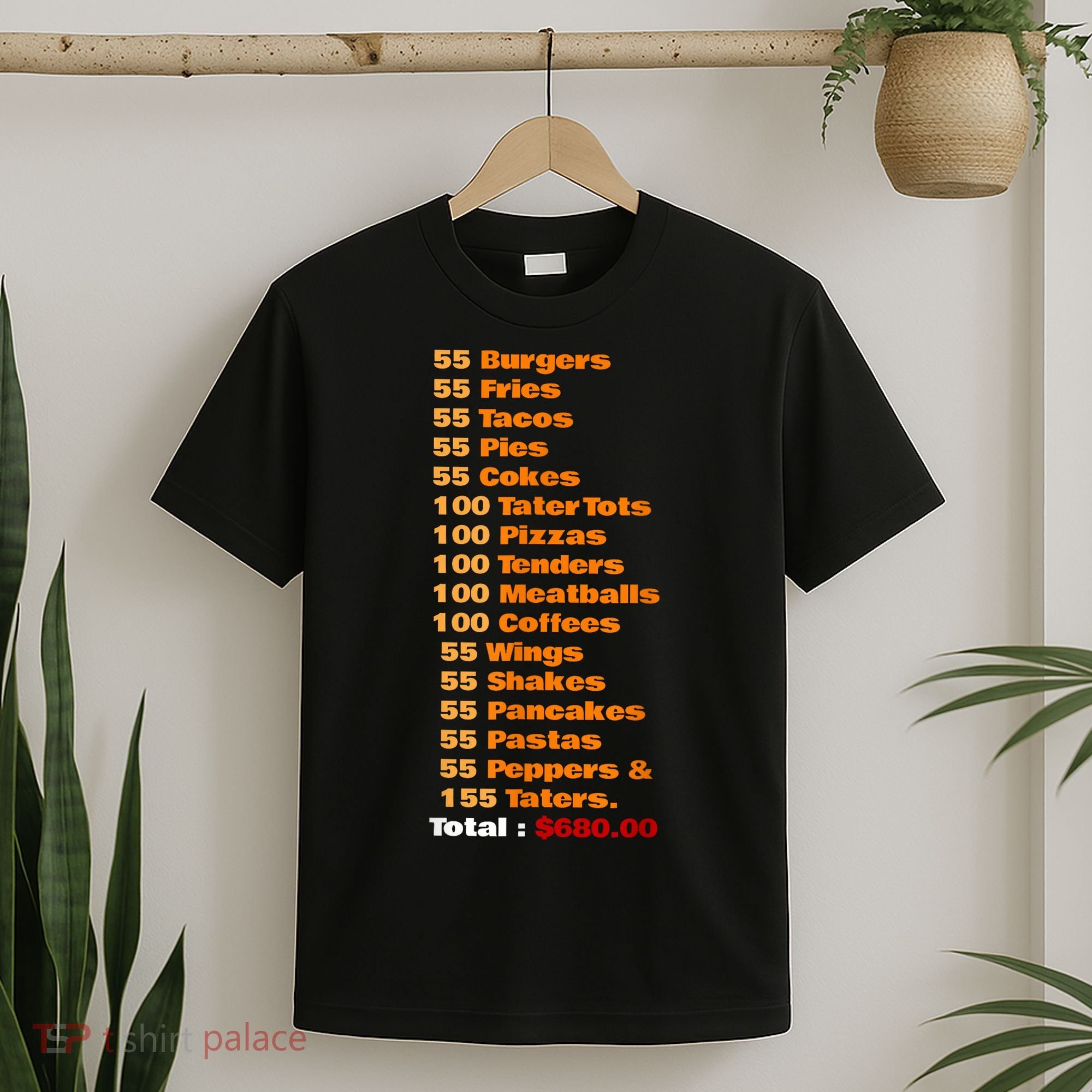 55 Burgers 55 Shakes 55 Fries Think You Should Leave Funny T-Shirt