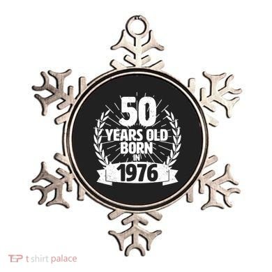 50th Birthday 50 Years Old Born In 1976 Wreath Banner  Ornament